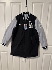 Nike Los Angeles Dodgers Black/Gray Authentic Collection Dugout Jacket Size L