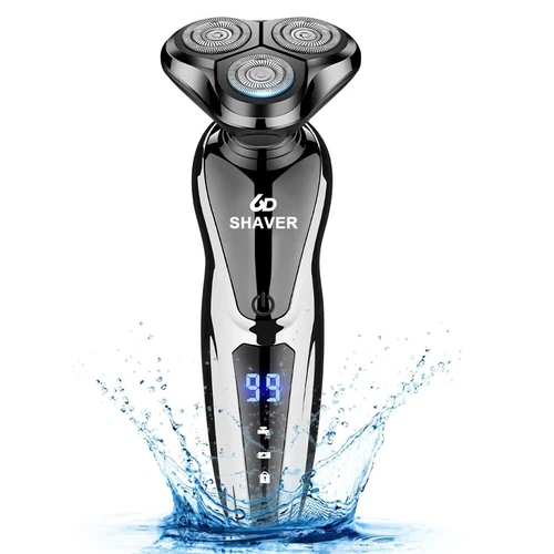 Electric Shaver Beard Shaving Rechargeable USB Men Wet/Dry Trimmer Rotary Razor - Picture 5 of 31