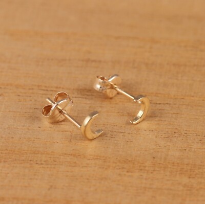 Echt 9 kt Gold offene Stern Ohrstecker schlicht Stern Ohrringe ein Paar Geschenk verpackt