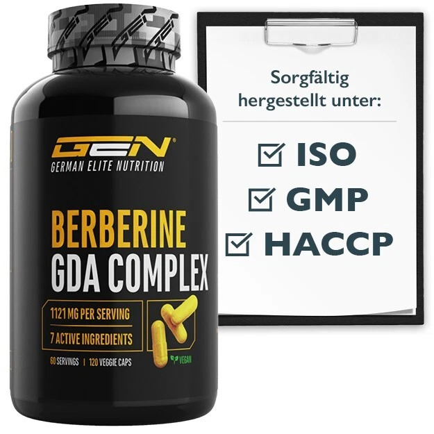 Berberin Complex - 120 Kapseln (vegan) Zimt Banaba Chrom Olivenblatt Piperin - Bild 2 von 4