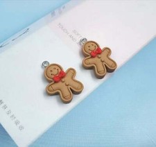 Cute Gingerbread Man Christmas Themed Charm 19.6mm x 19.8mm