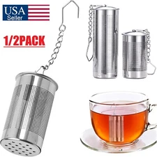 2Pcs Stainless Steel Tea Infuser Strainers for Loose Tea Mesh Tea Ball Holder US
