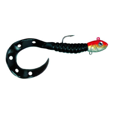 Jenzi Cod Cracker Twister Mounted Black Cod Charcoal Lure Bait