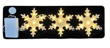 LED Weihnachtsbeleuchtung Beleuchtung 3x Schneeflocke 21 LEDs warmweiß