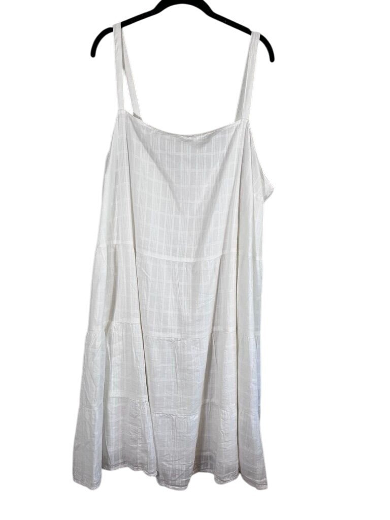 Old Navy Coastal Dress 3X White Tank Beach Summer Boho Western Cowgirl Comfy