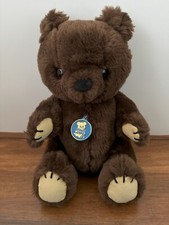 Dakin 1981 Brown Teddy Bear Plush 14" Jointed Stuffed Toy Animal Vintage