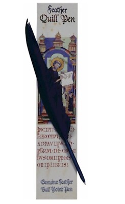 Farbiger echter Federkiel Stift (rot, blau, weiß, schwarz)