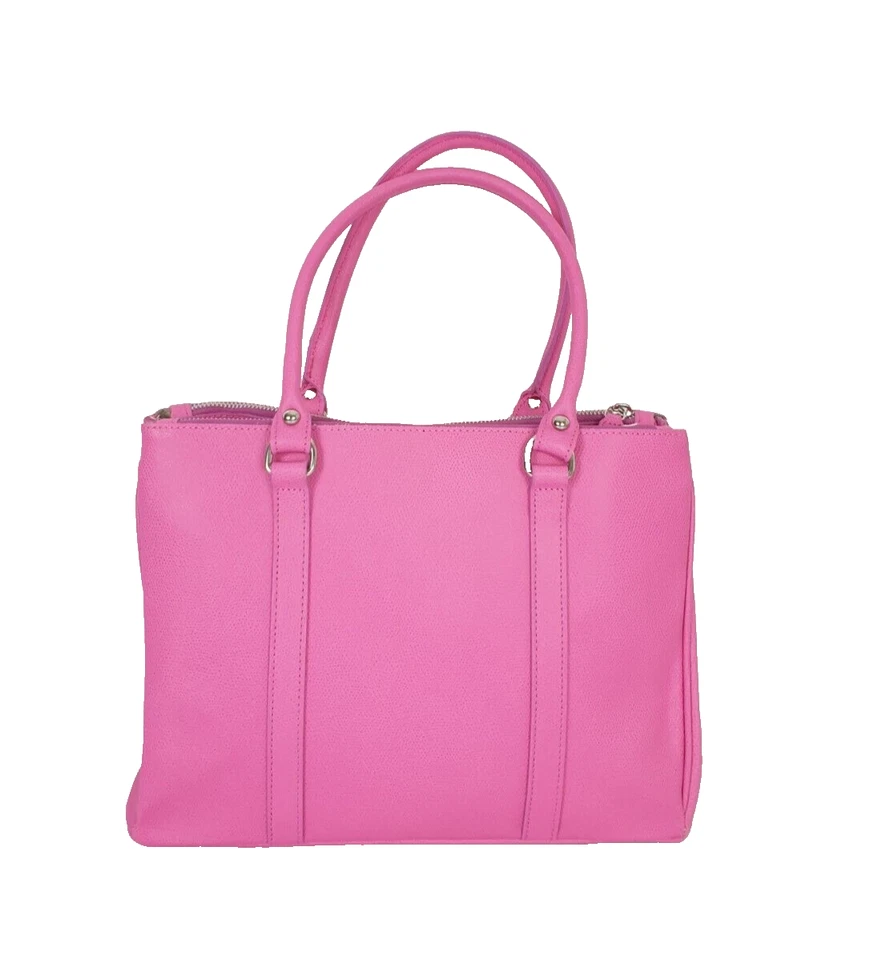 57) C&A Damen Tasche Ledertasche Rosa Neu Echtes Leder Barbie -Tasche Handtasche - Bild 3 von 4