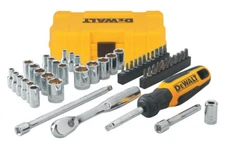 DEWALT 1/4 In. Drive SAE and Metric Mechanics Tool Set (50-Piece)