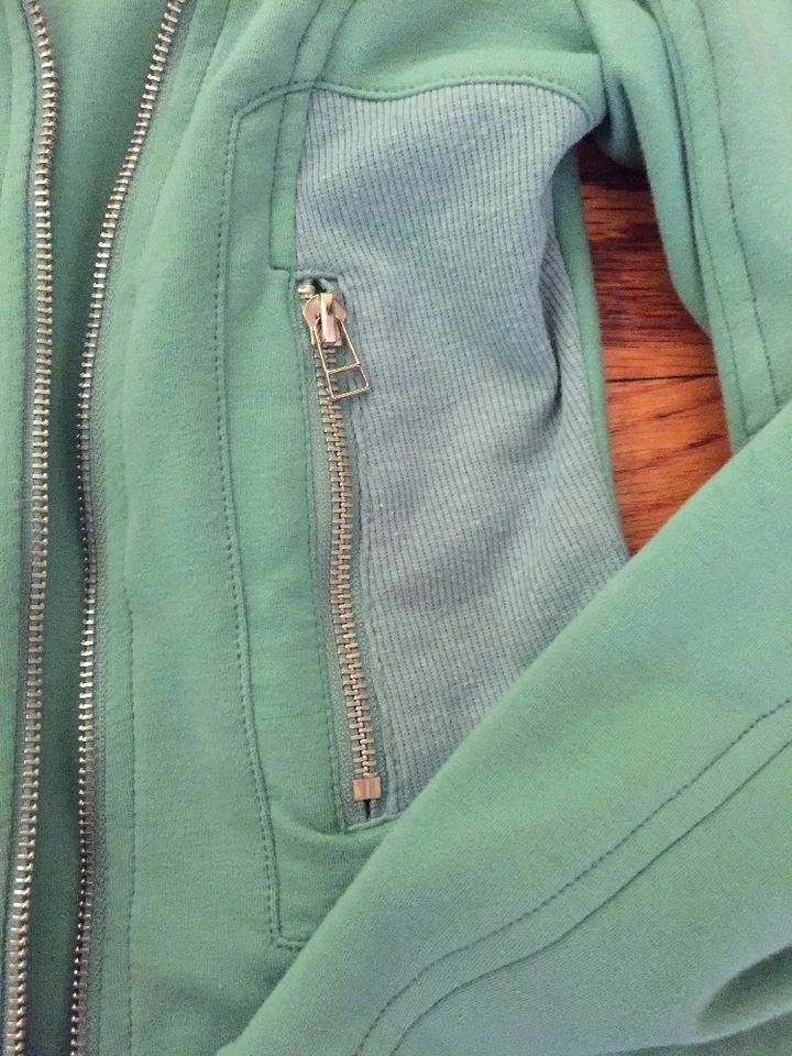 KUT FROM THE KLOTH Fitted Jersey Moto Jacket Green Size S Orig. $168 NEW - Image 2 of 4