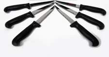 Stainless Steel Pointed Tip Serrated Steak Knife Set – 6 Pack