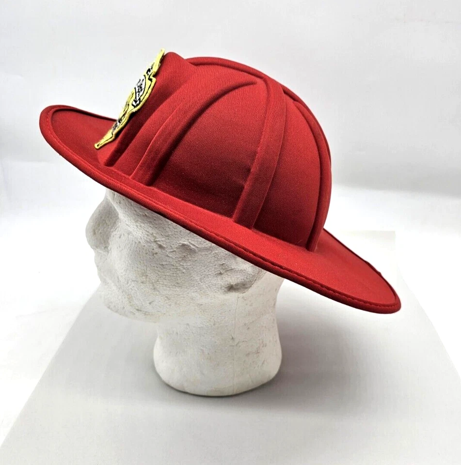 Durable Cloth Flexible Hard Fire Chief Helmet Dress Up Pretend Play Costume - Image 2 of 4