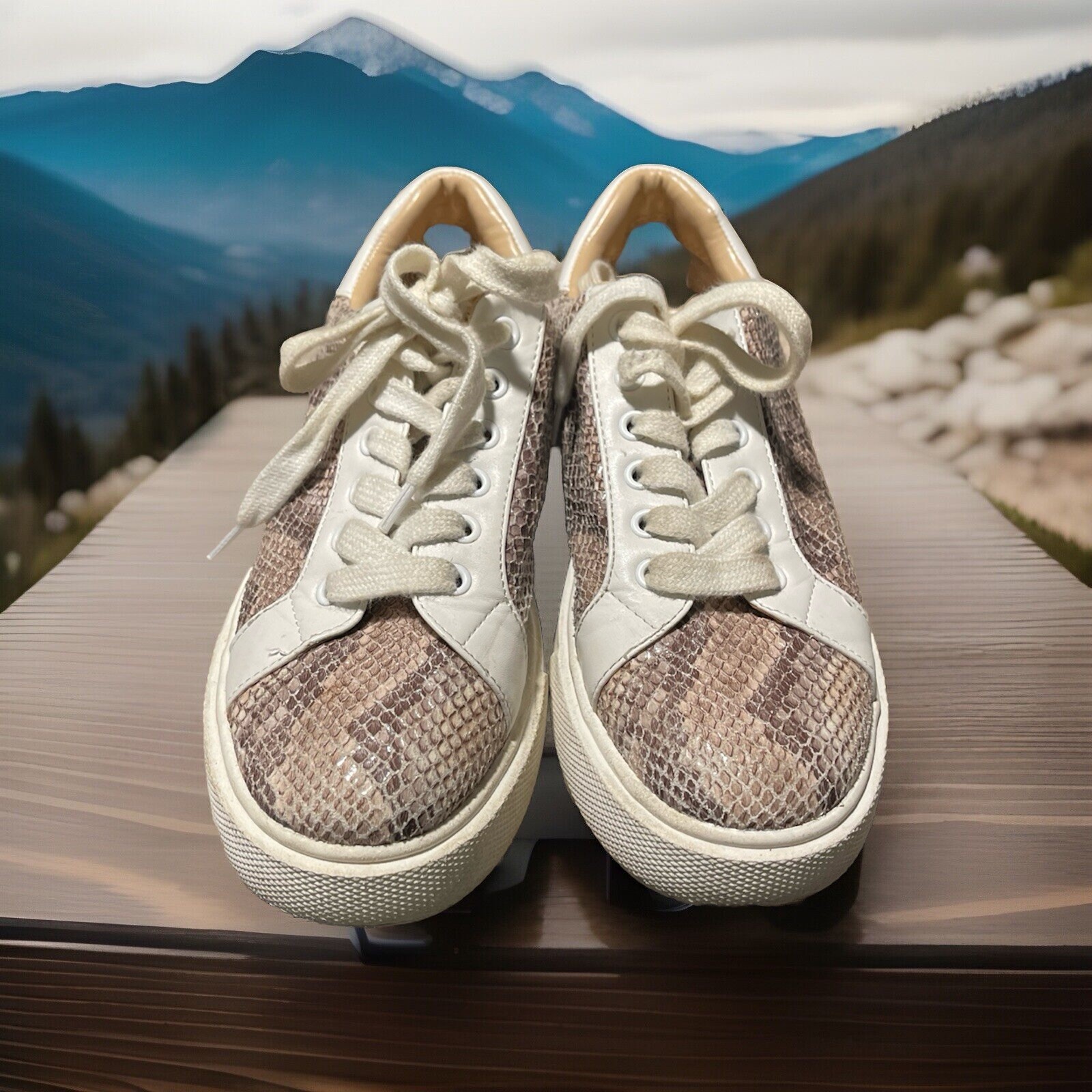 JLO Jennifer Lopez Python Platform Sneakers Women… - image 1