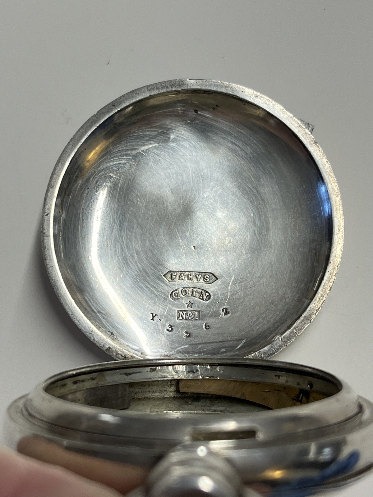 18 size coin silver pocket watch hunter's case eBay