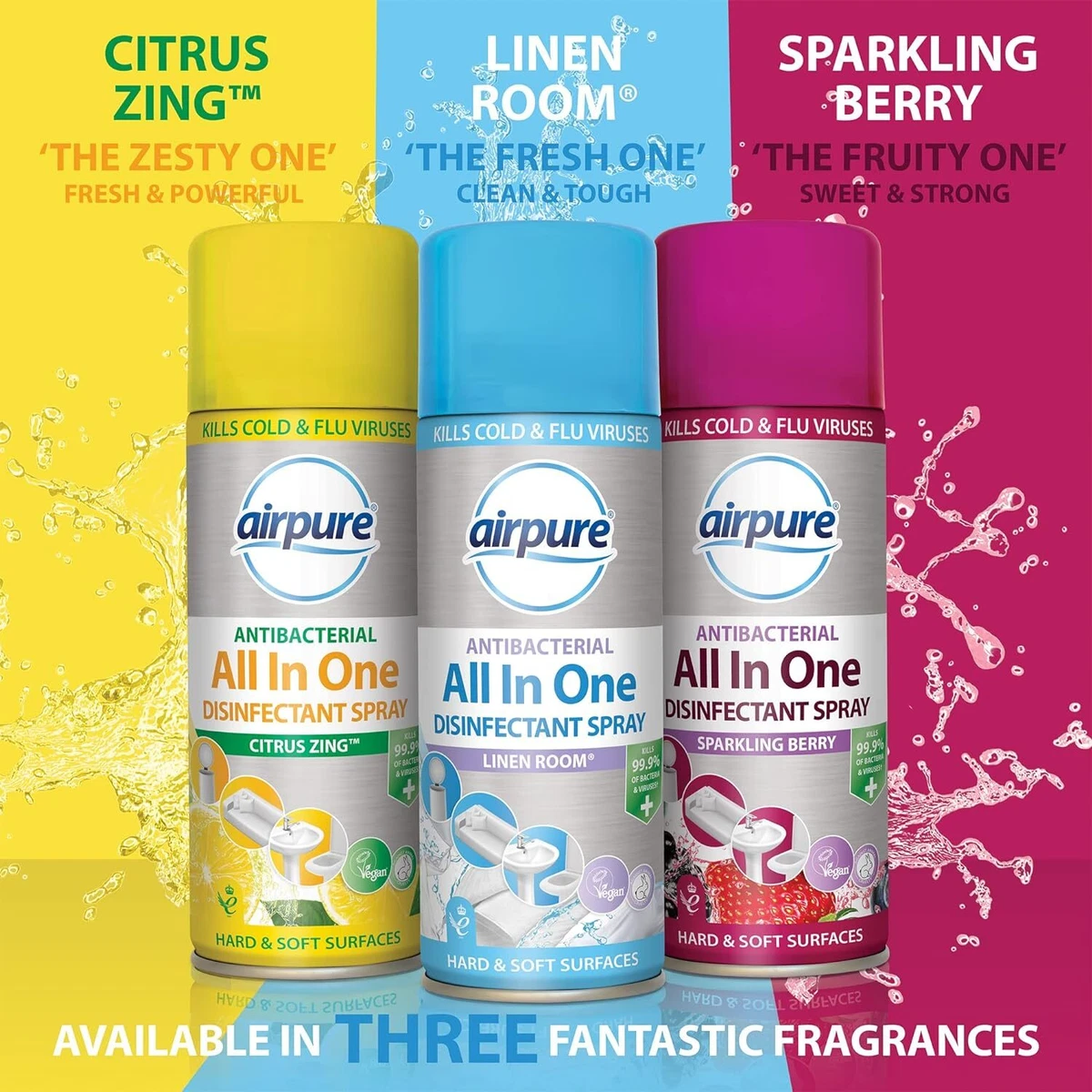 Airpure All In One Room Disinfectant Spray 450ml Air Freshener