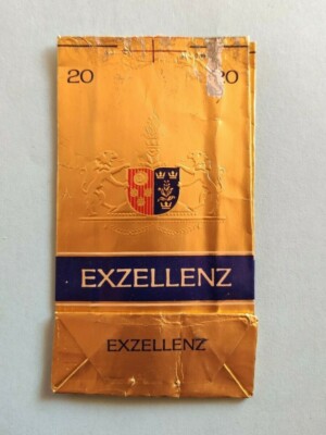 EXZELLENZ GERMANIA OVEST PACCHETTO SIGARETTE EMPTY VUOTO CIGARETTES TOBACCO 