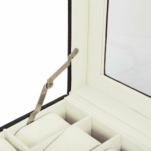 24 Grid Slots Watch Box Winder Jewelry Watches Case Holder Display Storage Box - Picture 9 of 11