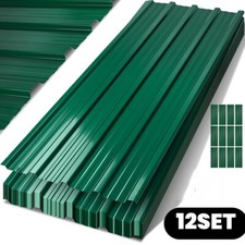 12 x lamiera trapezoidale lamiera profilata lamiera per tetto lamiera ondulata pannelli per tetto verde 129 cm x 45 cm