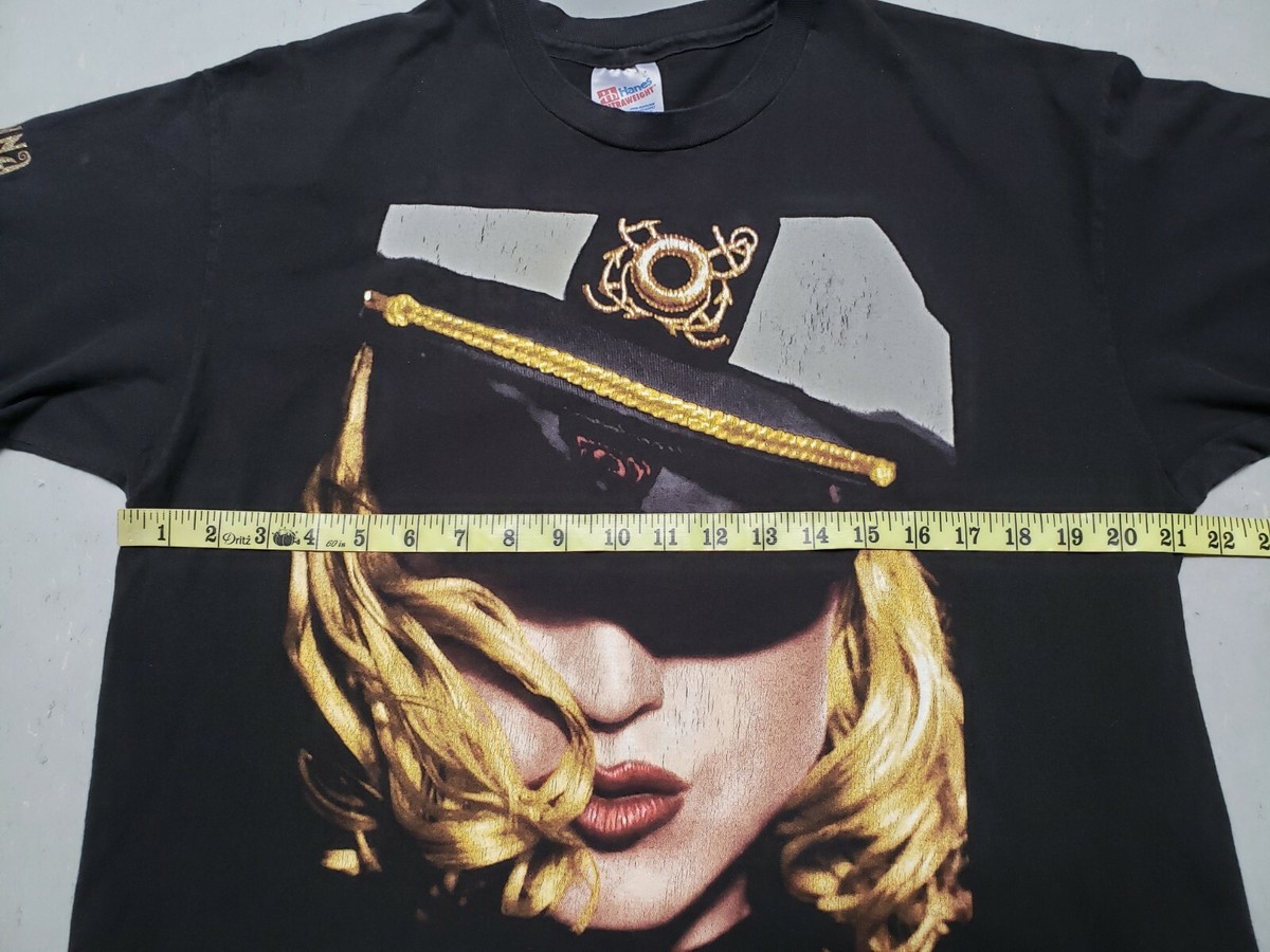 Vtg 90s MADONNA T-Shirt Girlie Show Tour1993 Sailor Black Vtg 90s MADONNA T-Shirt Girlie Show Tour1993 Sailor Black