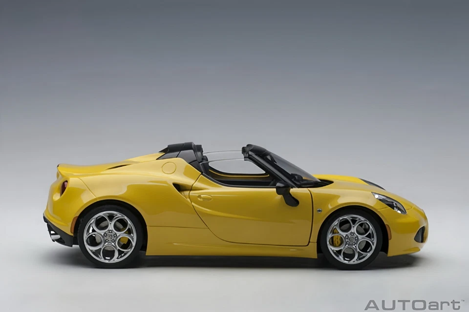 AUTOart 1/18 Scale Alfa Romeo 4C Yellow Diecast Car Model Toy Gift NIB - image 4 of 4