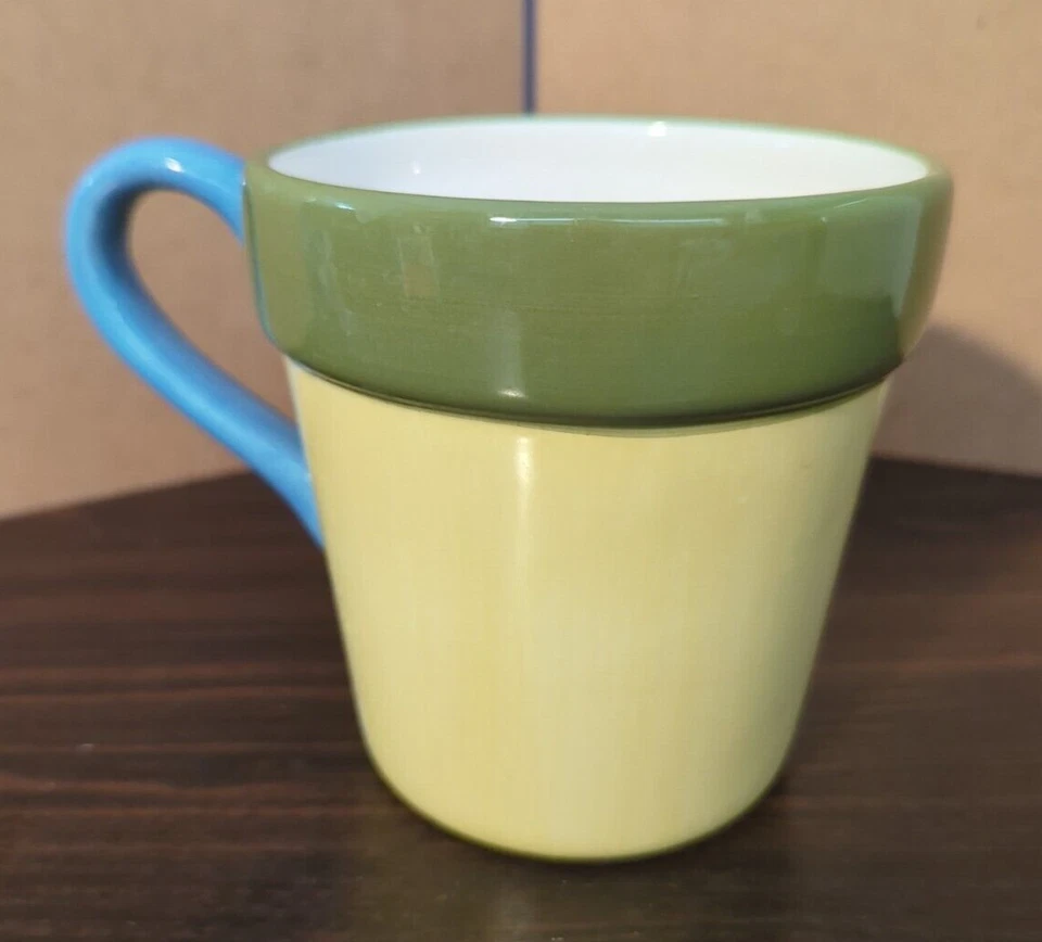 Taza de café Teleflora Mary Engelbreit, caja ventana flores riego, 1999 Foto 3 de 4