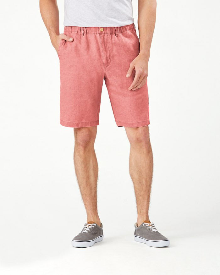 Tommy Bahama T821504 Льняные шорты The Good Life с эластичной резинкой на талии Красный Sunset M 12490₽
