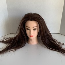 Training Mannequin Head Model For Hairdressing Practice Long Brown Hair