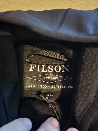 Nwt Filson Black Granite Spire Fleece Pullover Size M - Picture 6 of 8
