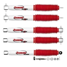 Rancho RS5000X Front Rear Shocks & Steering Damper for Jeep Wrangler TJ 2.5"Lift