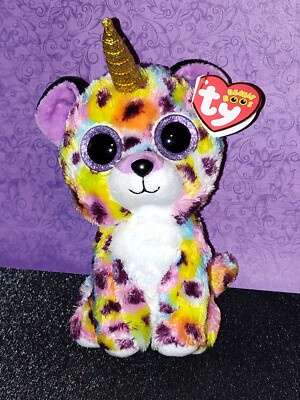  GISELLE TY Beanie Boo Unicorn Leopard MWMTs