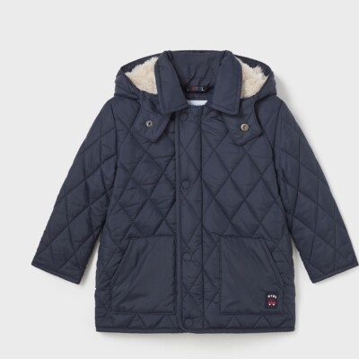 Mayoral nwt Baby quilted jacket removable hood toddler size 6 months
