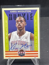 2012-13 KHRIS MIDDLETON PANINI PAST AND PRESENT AUTOGRAPH ROOKIE CARD 178 SP RC 