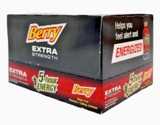 5-Hour Energy Extra Strength Berry Flavor 12 Count Box 1.93 oz Bottles.