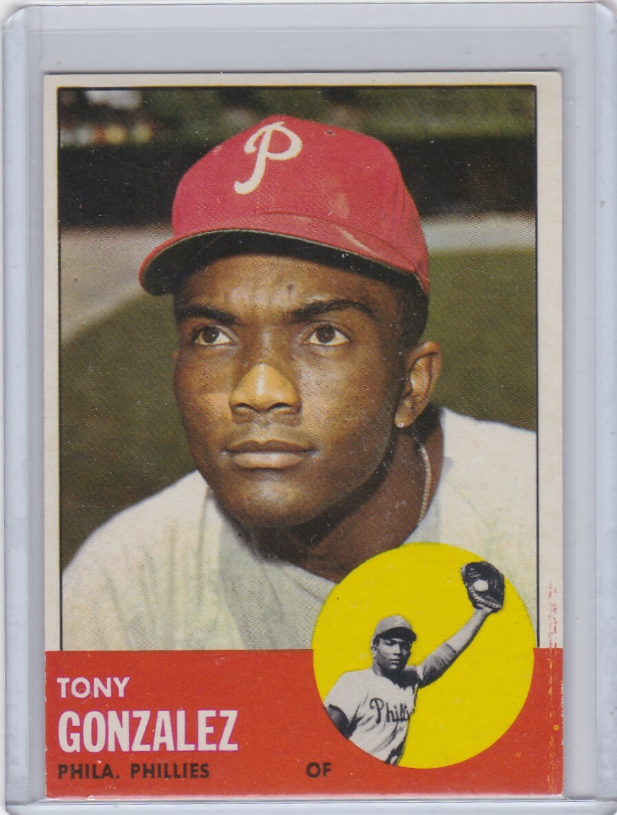 FILA 1963 Topps Baseball #32 Tony Gonzalez Phillies Free Shipping!