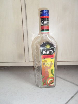 Agavita Tequila Blanco leere Flasche 0,7l Flaschenliche LED Lampe