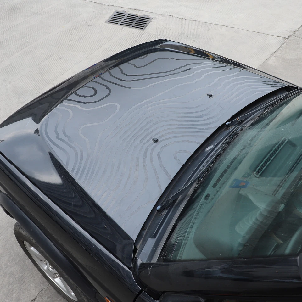 Pegatina de vinilo PVC negra para capó de parachoques para Land Rover Discovery 2 1998-2003 Foto 3 de 4