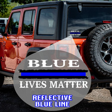 Blue Lives Matter W26 Thin Blue Line Cop Police Vinyl Decal Sticker Car Window