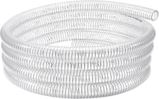 Wire Reinforced Hose 1" ID 10FT Clear High Pressure Vinyl Suction Drain Tubing