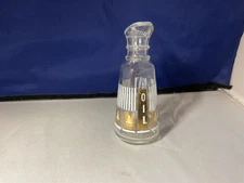 Vintage Set Mid Century Glass Oil Cruet No Stopper 5.5” Tall -B2