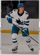 Luca Cagnoni Young Guns RC #213 2025-26 Upper Deck Series 1 San Jose Sharks