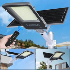 Commercial 82000000LM LED Outdoor Dusk to Dawn Solar Street Light Road Area Lamp