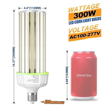 Super Bright 300W Commercial LED Corn Light Bulb Warehouse Shop Lighting 45000LM