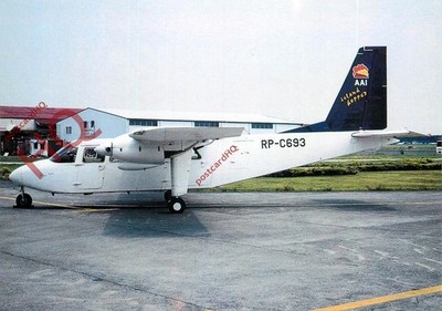 Ansichtskarte; AAI ISLAND HOPPER BN-SA-26 ISLANDER RP-C693 [PPH]