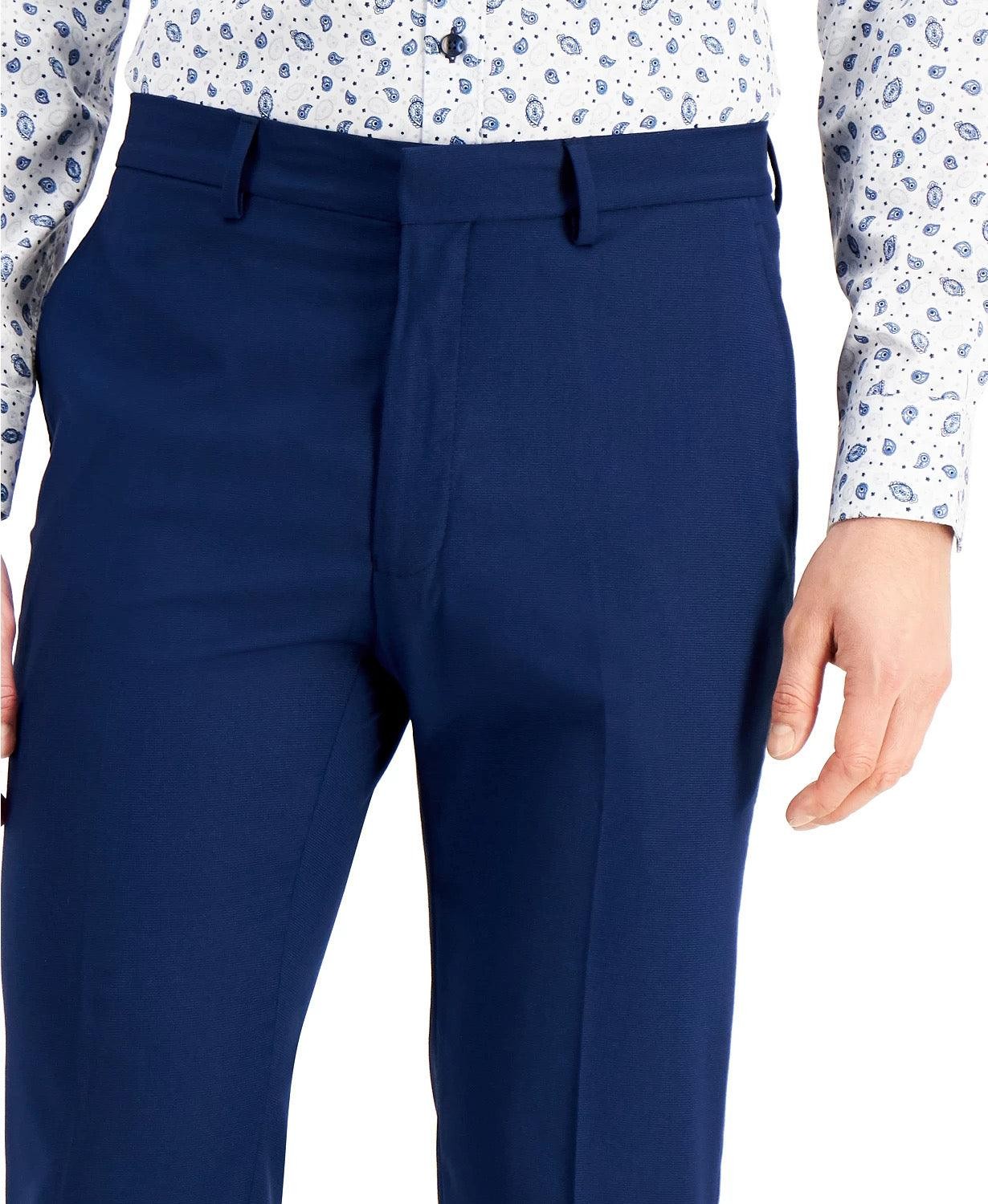 Kenneth Cole Reaction Mens Slim fit Dress Pants 38 / 29 Navy Blue Solid