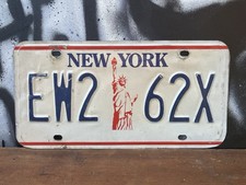 1980s New York License Plate Vintage Statue Of Liberty Tag Garage Shop Decor