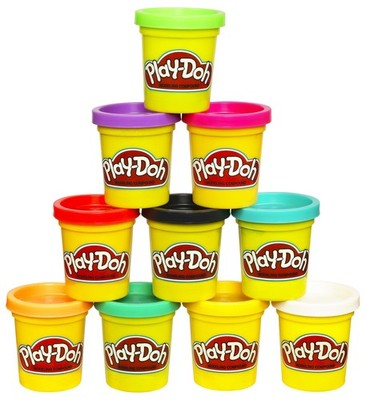 Play Doh Modeling Compound 10-Pack Case of Assorted Colors, Non-Toxic 2 oz. Cans