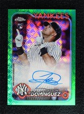 2024 Chrome Logofractor Edition Green 68/99 Jasson Dominguez Domínguez Auto 19cb