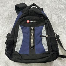 SwissGear Backpack Unisex Large Black Blue Colorblock Padded School Travel Bag