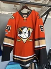 Stefan Noesen Game Worn Anaheim Ducks alternate Jersey With NHL Centennial Patch