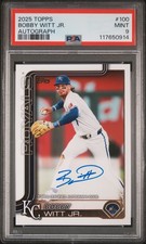 2025 TOPPS AUTO #100 BOBBY WITT JR. PSA 9